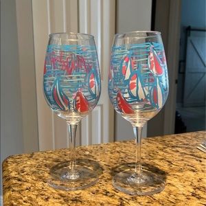 Lilly Pulitzer Plastic Wine Glasses